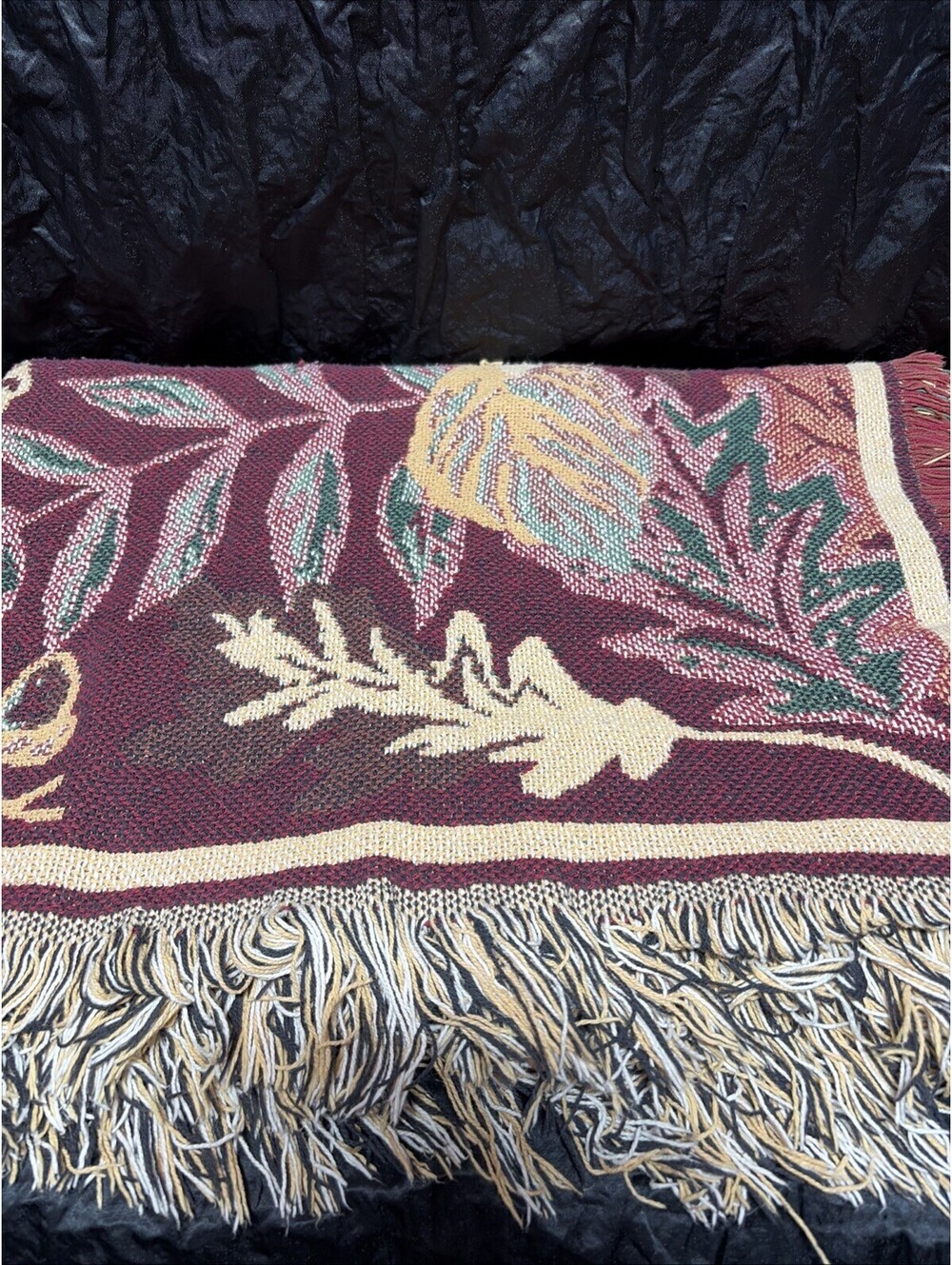 4x6 Throw Blanket Afghan Fall Warm Autumn Leaves